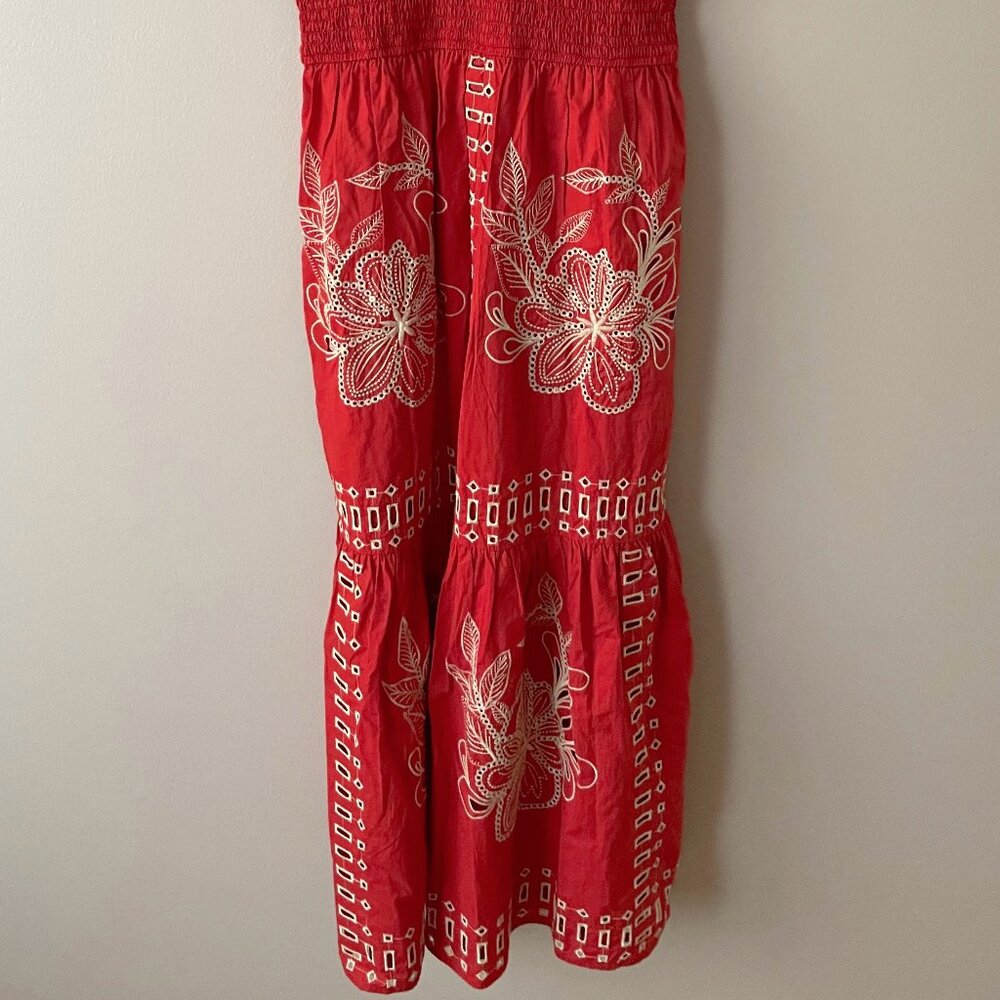 Rails Fawn Embroidered Cotton Midi-Dress in Terracota size S NWT - Picture 9 of 14